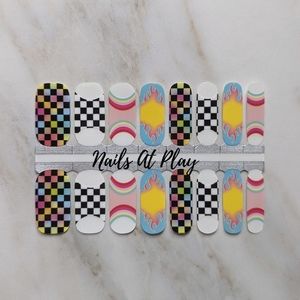5 for $15 Nail Wraps- Summer Ska (transparent)